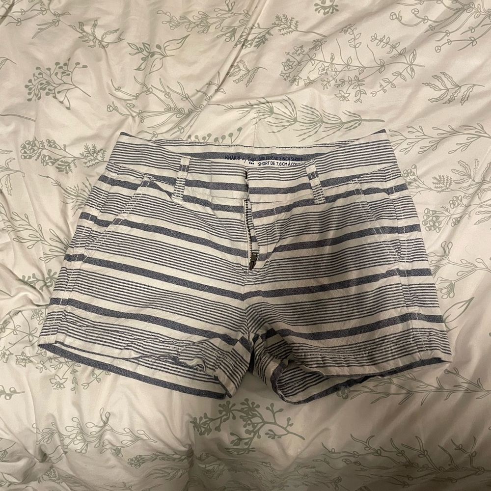 GAP Women's Navy Striped Shorts